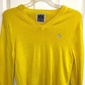 🔥Men’s Express V Neck Sweater | Color: Yellow | Size: M🌟